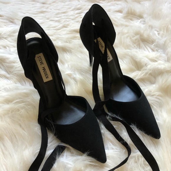 NIB Steve Madden Harlow Sandal Heel Pump Black - Picture 4 of 11